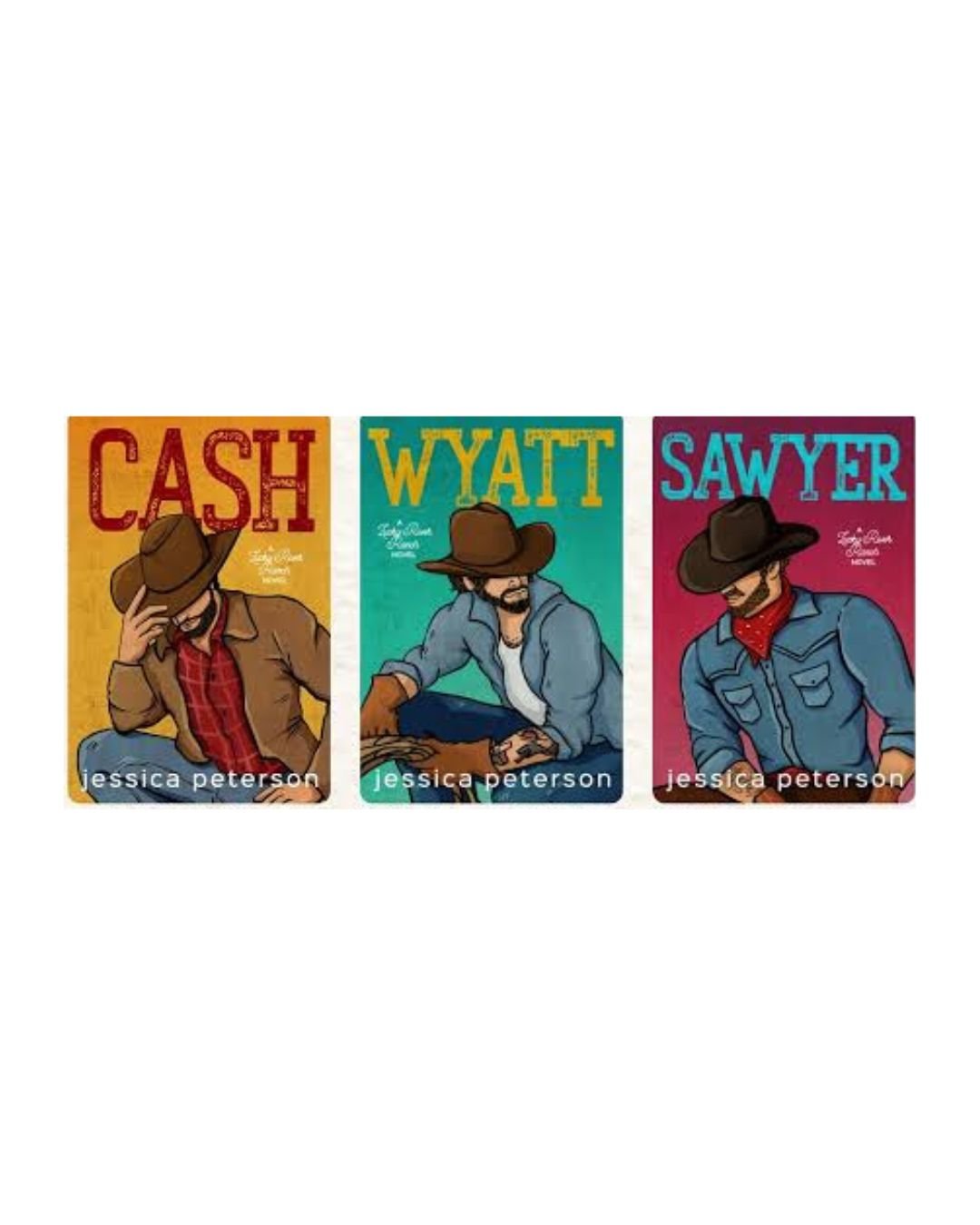 At Lucky River Ranch Series by Jessica Peterson (Cash, Wyatt &amp; Sawyer) | Cash on Delivery &amp; Free Bookmarks