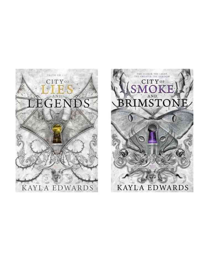 City of Lies and Legends &amp; City of Smoke and Brimstone by Kayla Edwards (House of Devils Series) | Cash on Delivery | Free Bookmarks