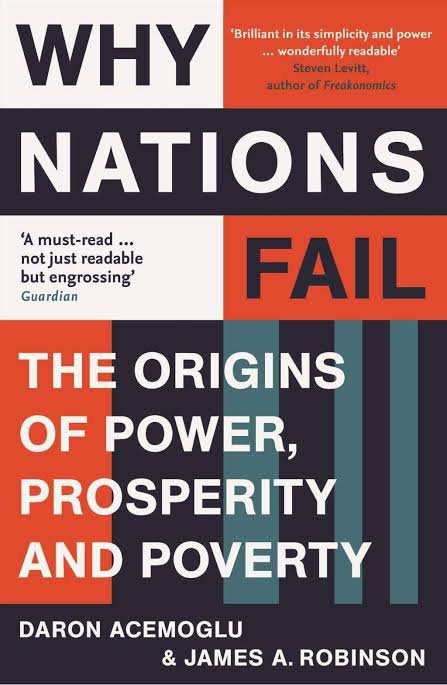 Why Nations Fail Book by Daron Acemoglu and James A. Robinson