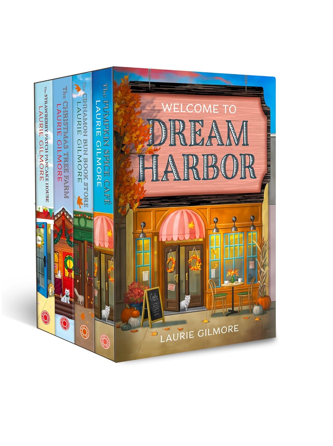 Dream Harbor Series (The Pumpkin Spice Café + The Cinnamon Bun Book Store + The Christmas Tree Farm + The Strawberry Patch Pancake House) by Laurie Gilmore