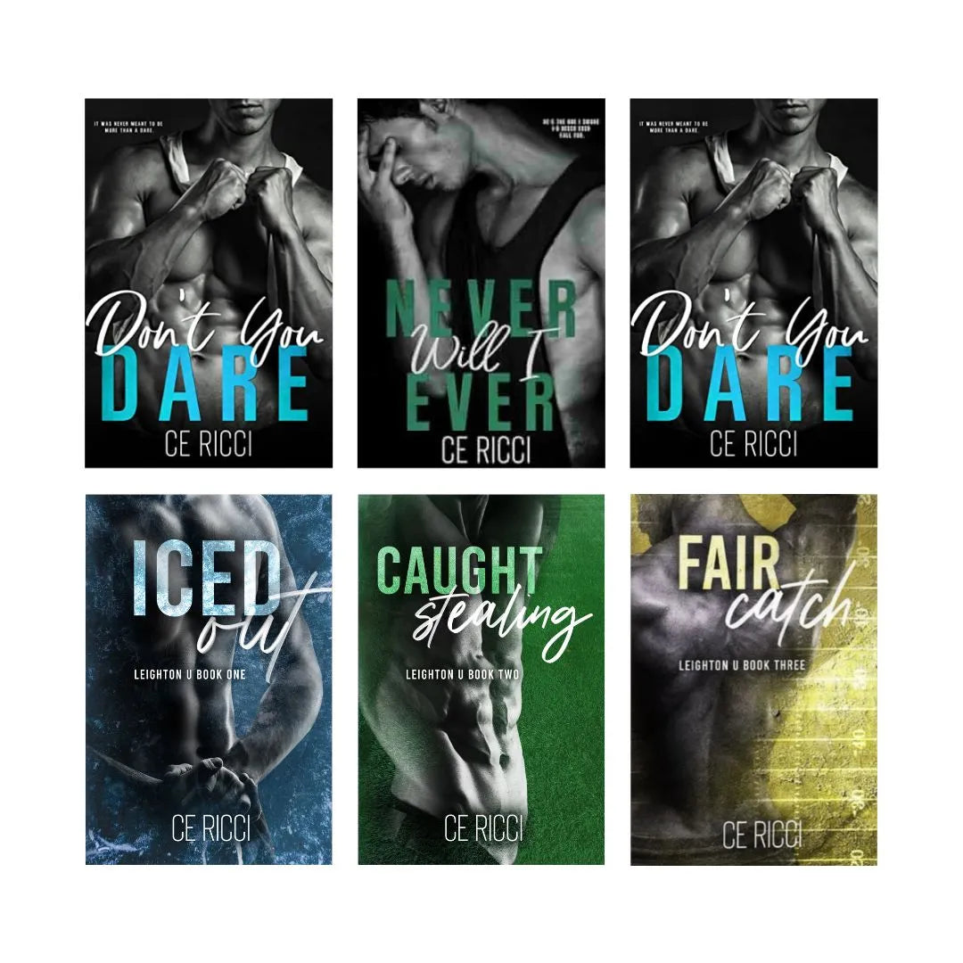 C.E. Ricci Book Combo (Set of 6) – Don’t You Dare, Never Will I Ever, Iced Out, Caught Stealing, Fair Catch & More | MM Romance Series Collection