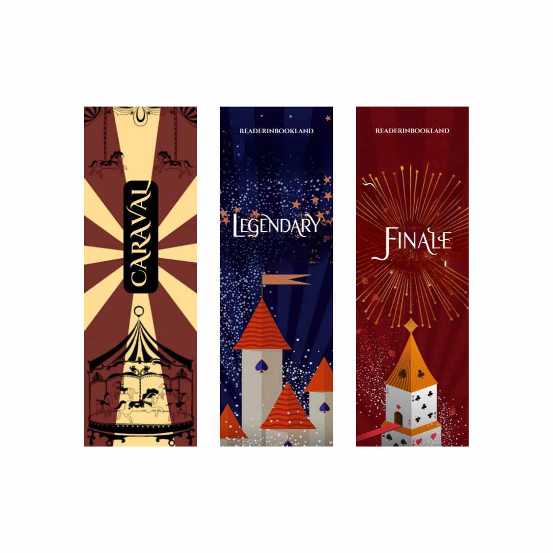 Caraval Series 3 Bookmarks - Caraval + Legendary + Finale
