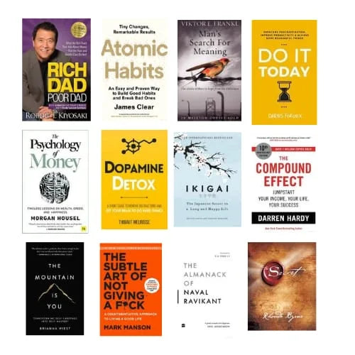 Bestselling Personal Growth and Finance Books Bundle - 12 Book Collection