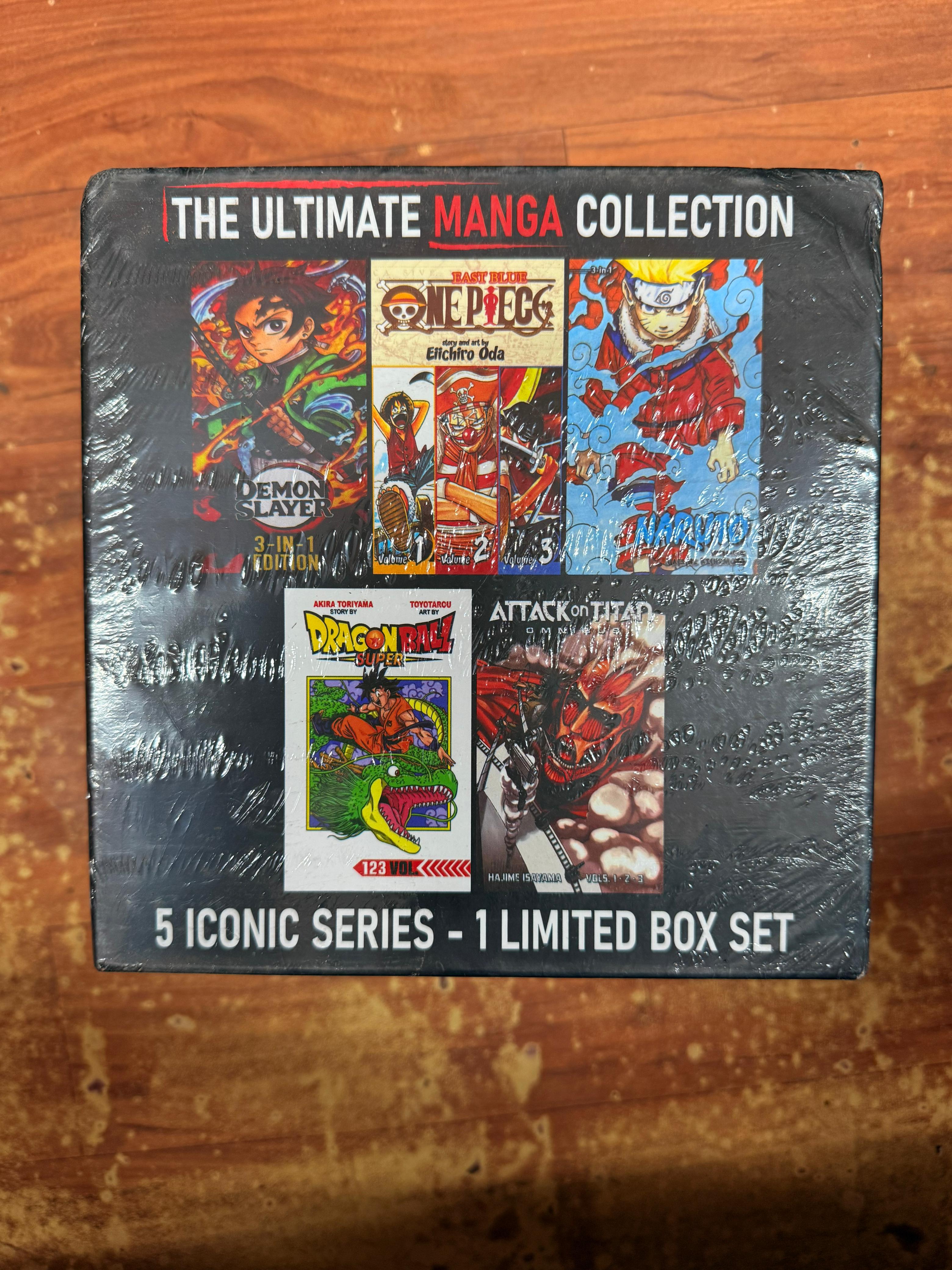 Ultimate Manga Collection Box Set – Demon Slayer, One Piece, Naruto, Dragon Ball Super & Attack on Titan (5 Iconic Series)