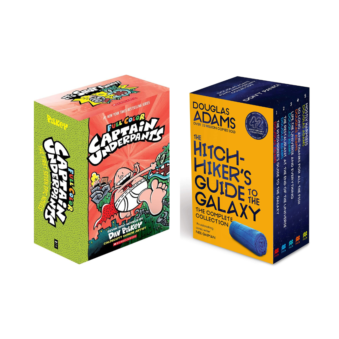 Captain Underpants Full-Color Box Set + Hitchhiker’s Guide to the Galaxy Complete Collection