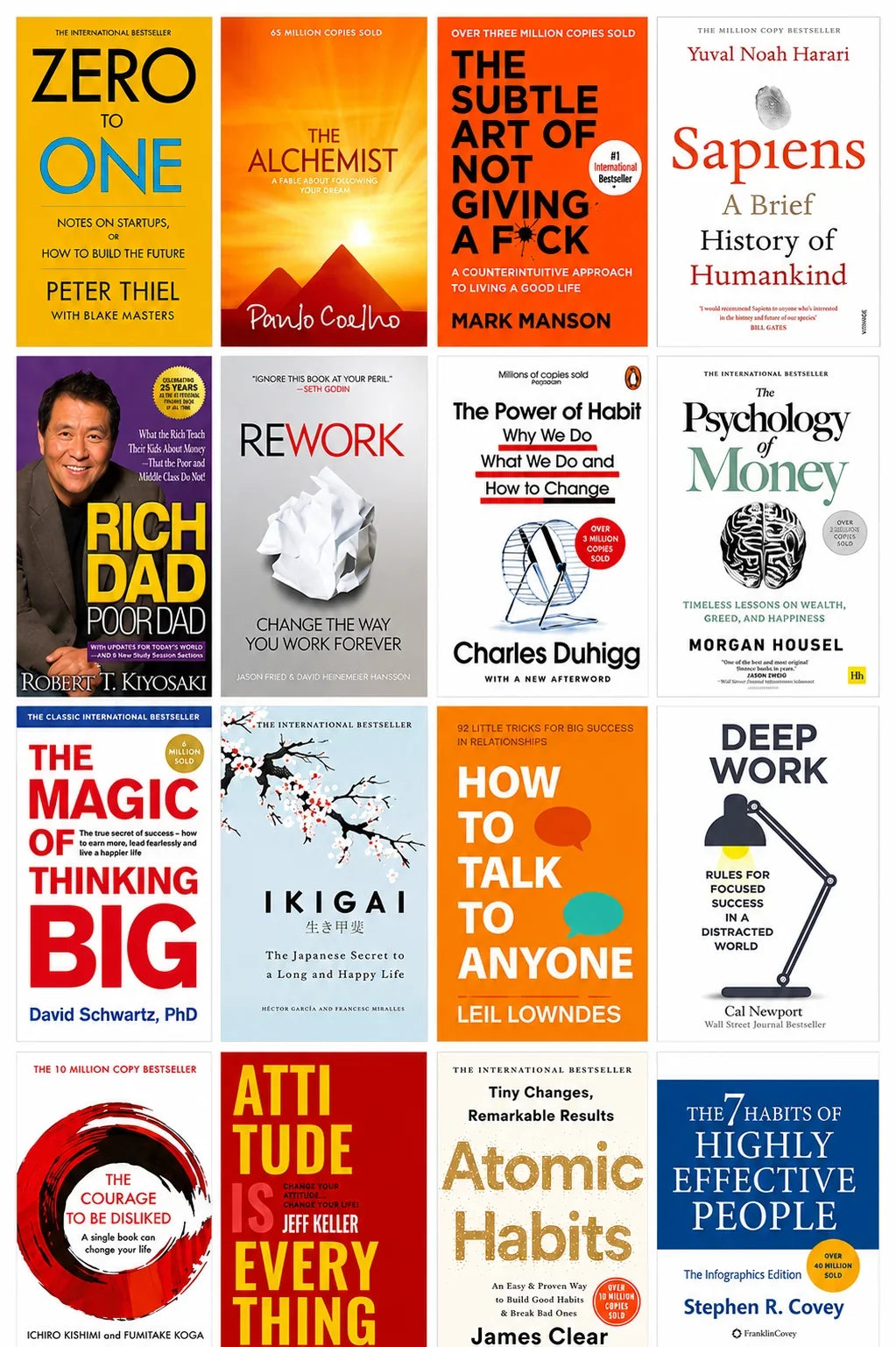 16-Book Personal Growth, Business & Success Combo