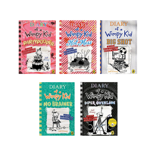 Diary of a Wimpy Kid — Set of 5 Books by Jeff Kinney