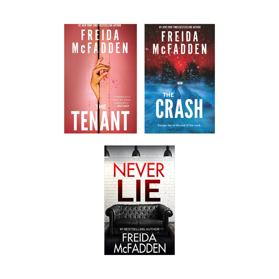 Freida McFadden 3 Book Collection – The Tenant, The Crash & Never Lie