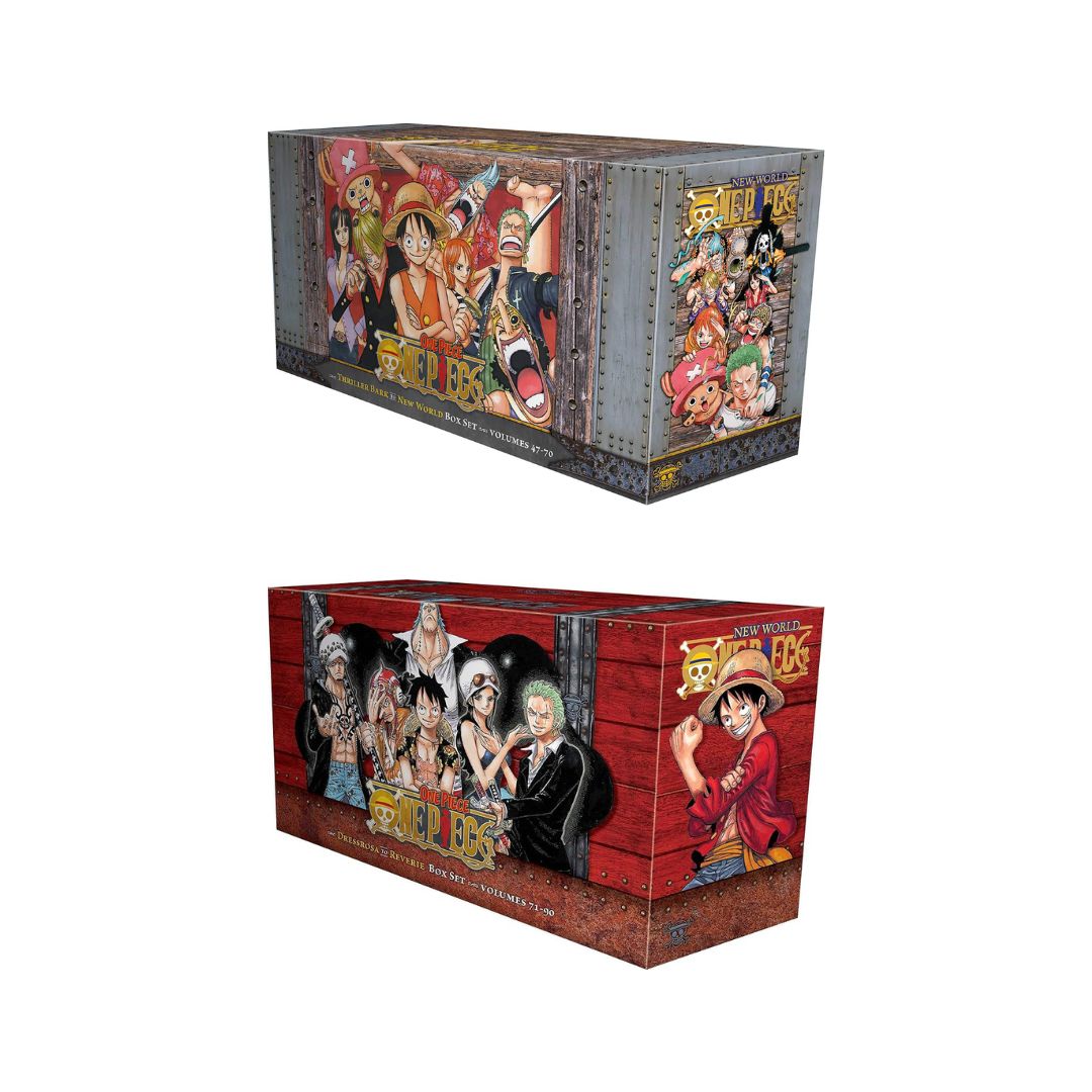 One Piece Box Set 3 + One Piece Box Set 4 (Volumes 47–90 + Volumes 71–90) by Eiichiro Oda