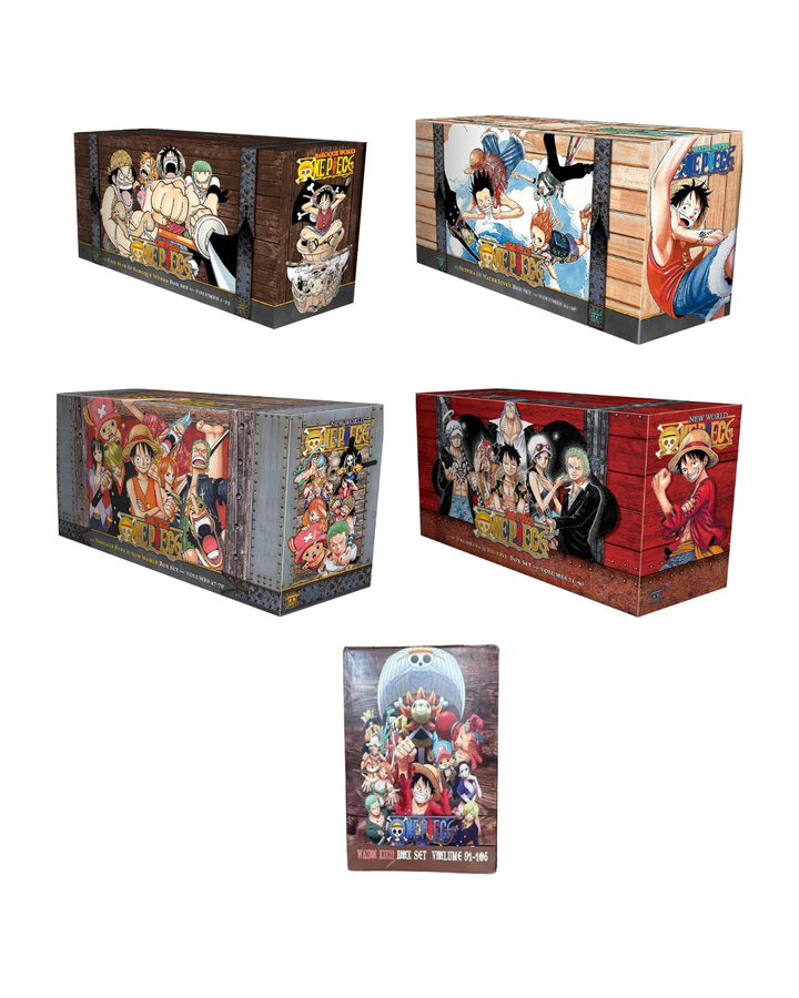 One Piece Manga Box Set Vol 1–5 | Eiichiro Oda | Complete Collection (Books 1–106)