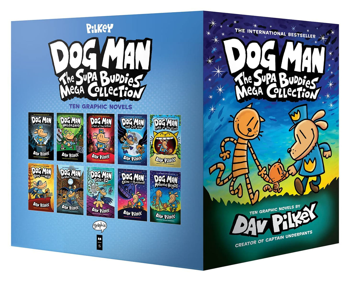 The Supa Buddies Mega Collection (Dog Man #1-10 Boxed Set, Hardcover)