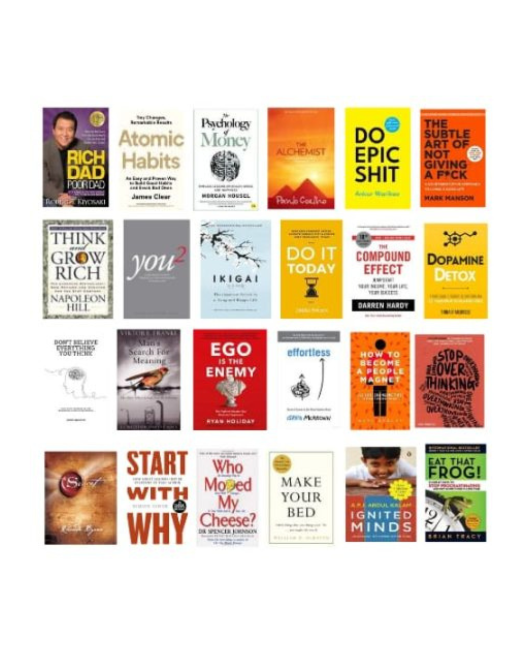 Bestselling 24 Self-Help & Personal Growth Books Collection – Motivation, Success, Mindfulness & Productivity