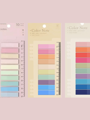 10 Pack multi-coloured sticky notes - (1000 pcs)