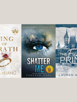 King of Wrath + Shatter me + The fine print (3 Books, English)