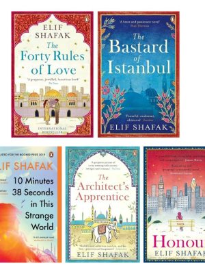 Elif Shafak 5 books combo (Forty Rules of Love + Bastard of Istanbul + 10 Minutes 38 Seconds in this Strong World + The Architect's Apprentice + Honor)